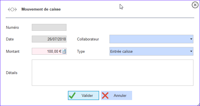 Entrée Caisse